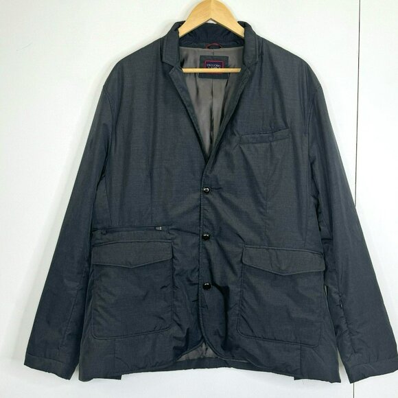 Untuckit Caladoc Jacket Mens XL Gray Sports Coat Blazer Button Zip Travel Puffer - Picture 1 of 7